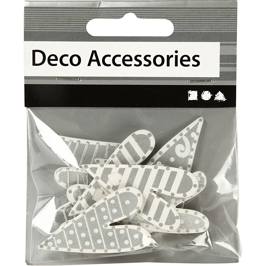 Autocollants , coeur allongé, dim. 25x45 mm, 8 pièces/ 1 Pq. [HOB-500590]