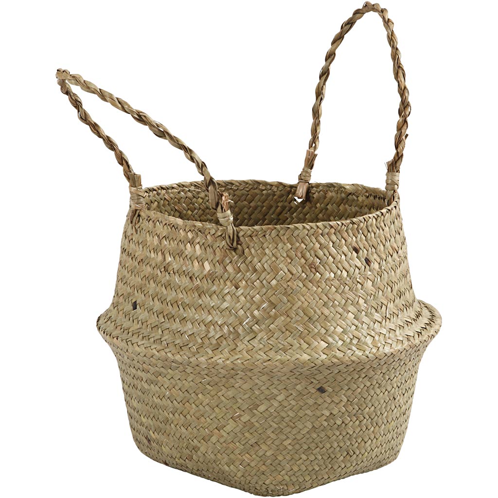Seagrass basket, H: 13/24 cm, dia. 27 cm