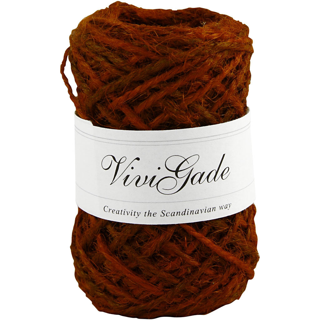 Chanvre naturel, ép. 1-2 mm, rouge, 30 m/ 1 rouleau [HOB-503227]