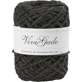 Chanvre naturel, ép. 1-2 mm, noir, 30 m/ 1 rouleau [HOB-503243]