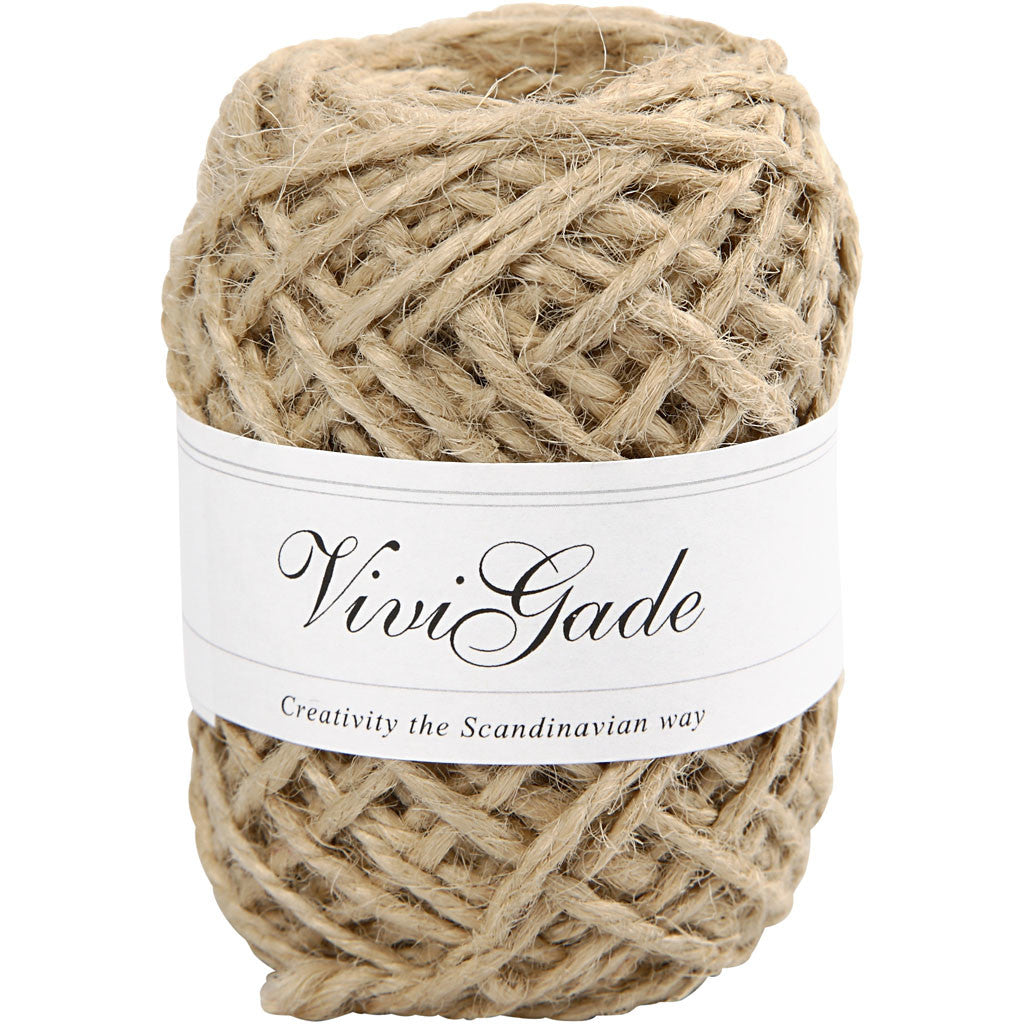 Chanvre naturel, ép. 1-2 mm, naturel, 30 m/ 1 rouleau [HOB-503244]