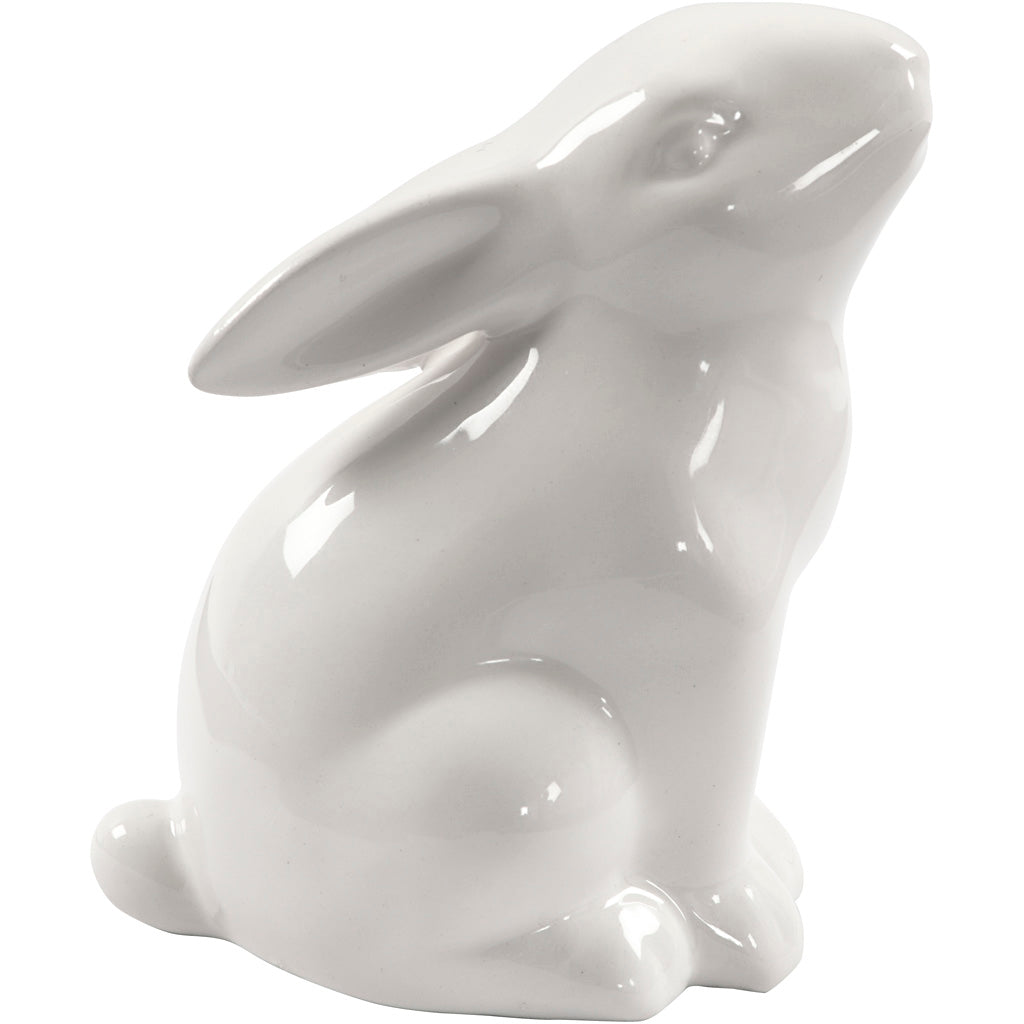 Lapin, H : 9 cm, d 5,5 cm, blanc, 12 pièces/ 1 Pq. [HOB-50579]