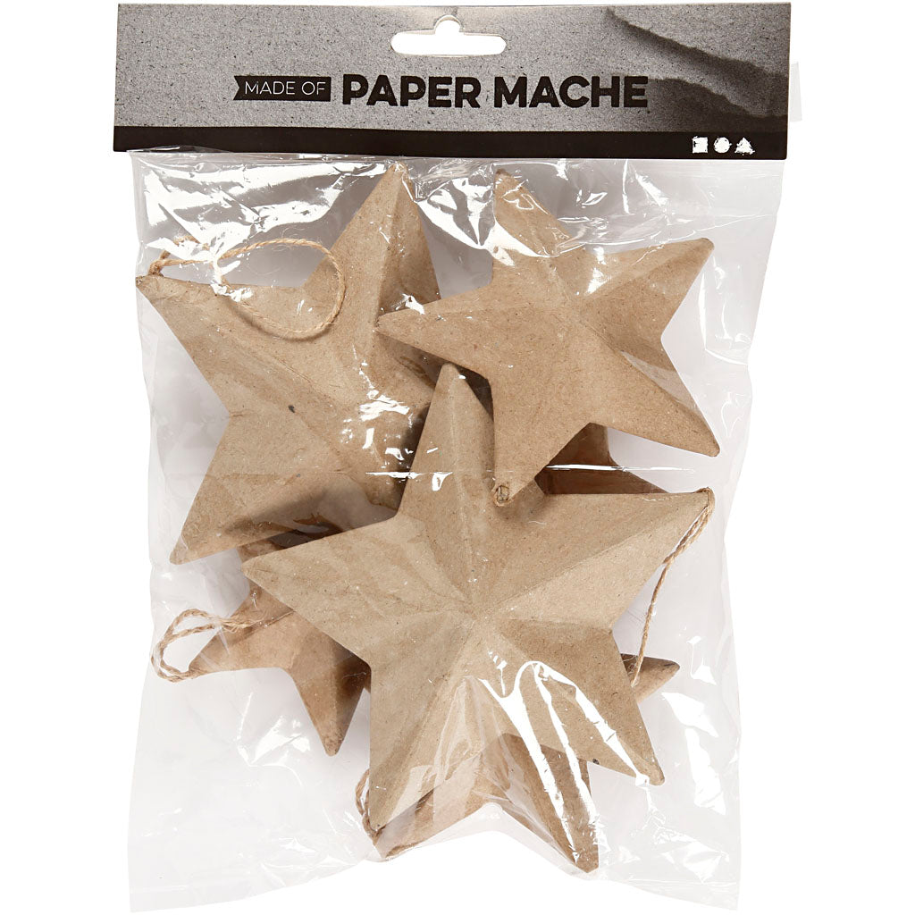Étoiles, d: 7,5+10+12,5 cm, 6 pièce/ 1 Pq. [HOB510403]