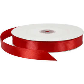 Ruban de satin, L : 20 mm, rouge, 100 m/ 1 rouleau [HOB-51372]