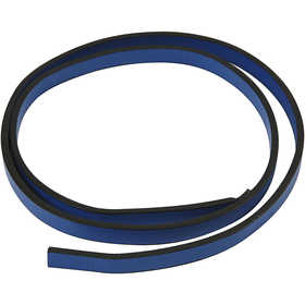 Ceinture Type Cuir, L : 10 mm, ép. 3 mm, bleu, 1 m/ 1 Pq. [HOB-51487]