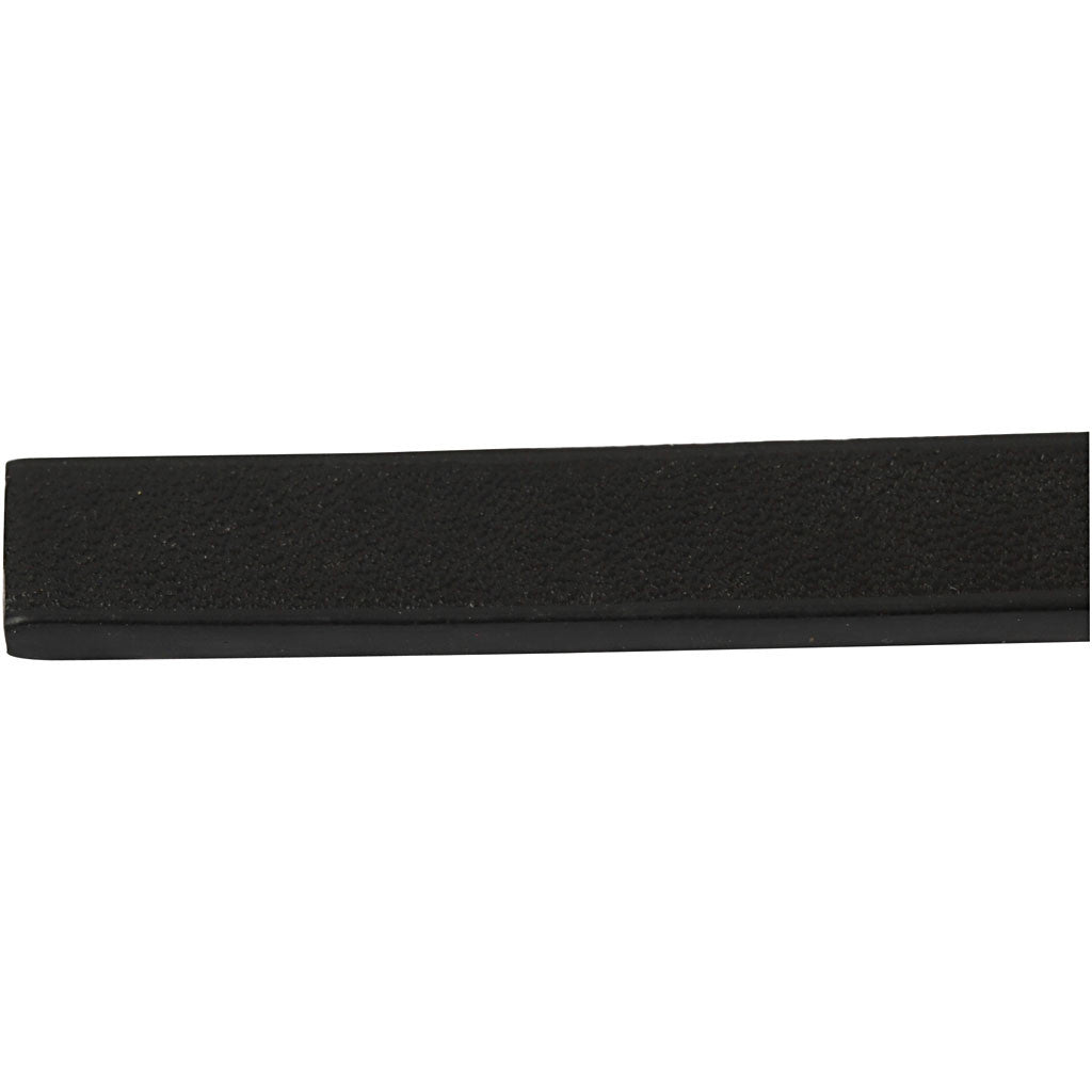 Ceinture Type Cuir, L : 10 mm, ép. 3 mm, noir, 1 m/ 1 Pq. [HOB-51493]
