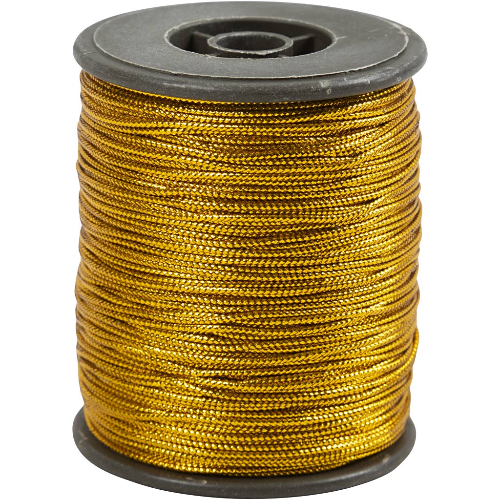 Thread, thickness 0,5 mm, gold, 100 m/ 1 roll