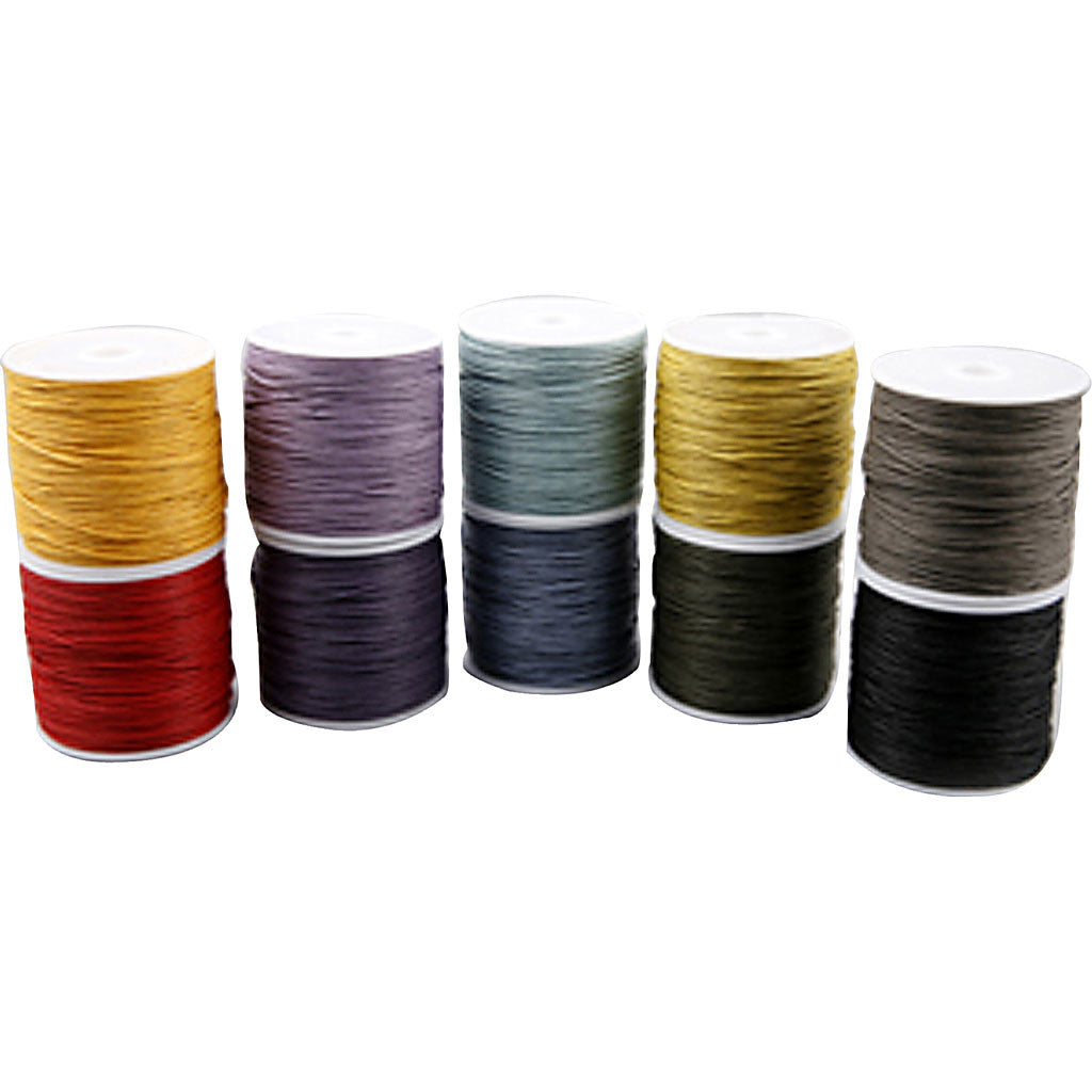 Ficelle de coton, ép. 2 mm, Couleurs vives, 10x25 m/ 1 Pq. [HOB-51545]