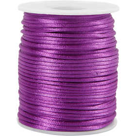 Cordon en satin, ép. 2 mm, violet, 50 m/ 1 rouleau [HOB-515515]