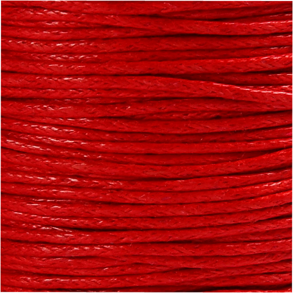 Ficelle de coton, ép. 1 mm, rouge, 40 m/ 1 rouleau [HOB-51571]