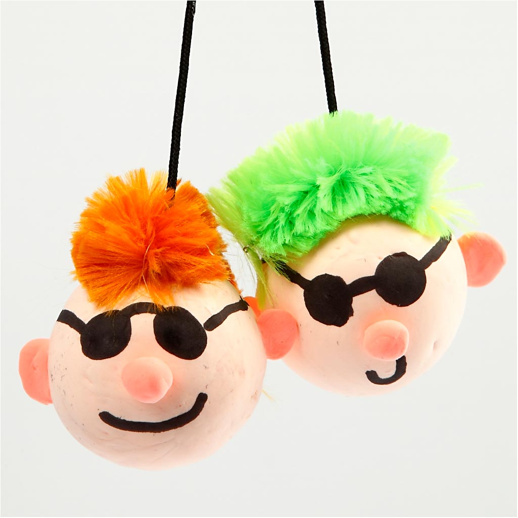 Fil chenille, grands, L : 45 cm, ép. 25 mm, ass. de couleurs, 60 ass./ 1 Pq. [HOB-51643]