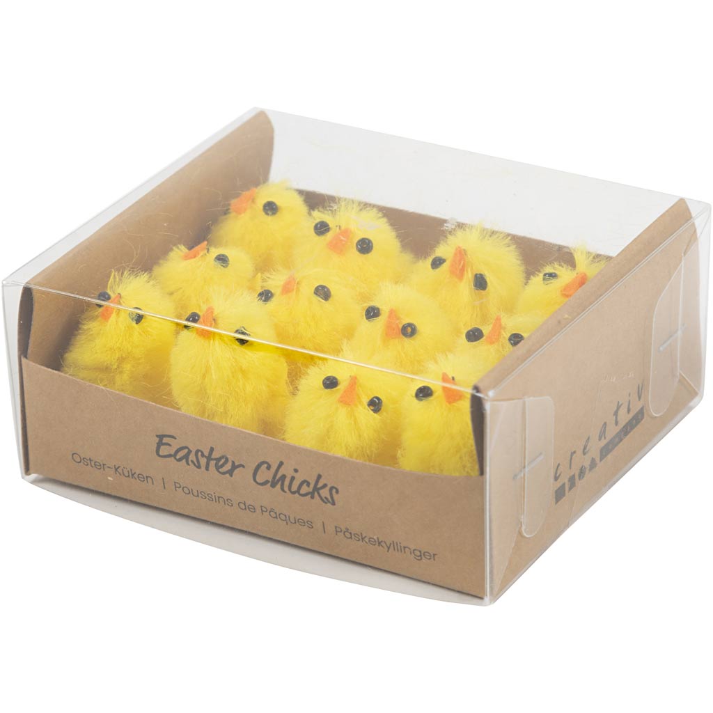 Poussins de Pâques, jaune, H: 30 mm, 12 pièce/ 1 Pq. [HOB51653]