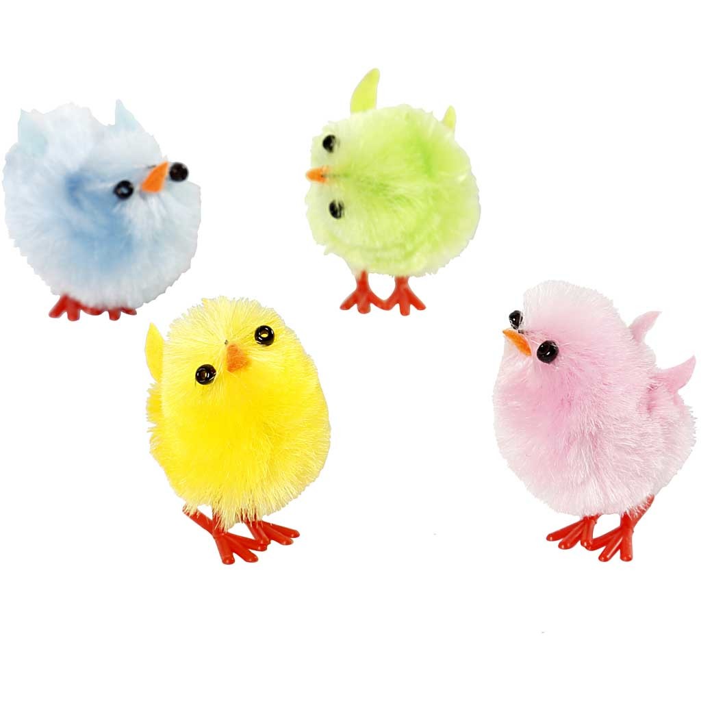 Poussins de Pâques, H : 30 mm, couleurs pastel, 12 pièces/ 1 Pq. [HOB-51655]