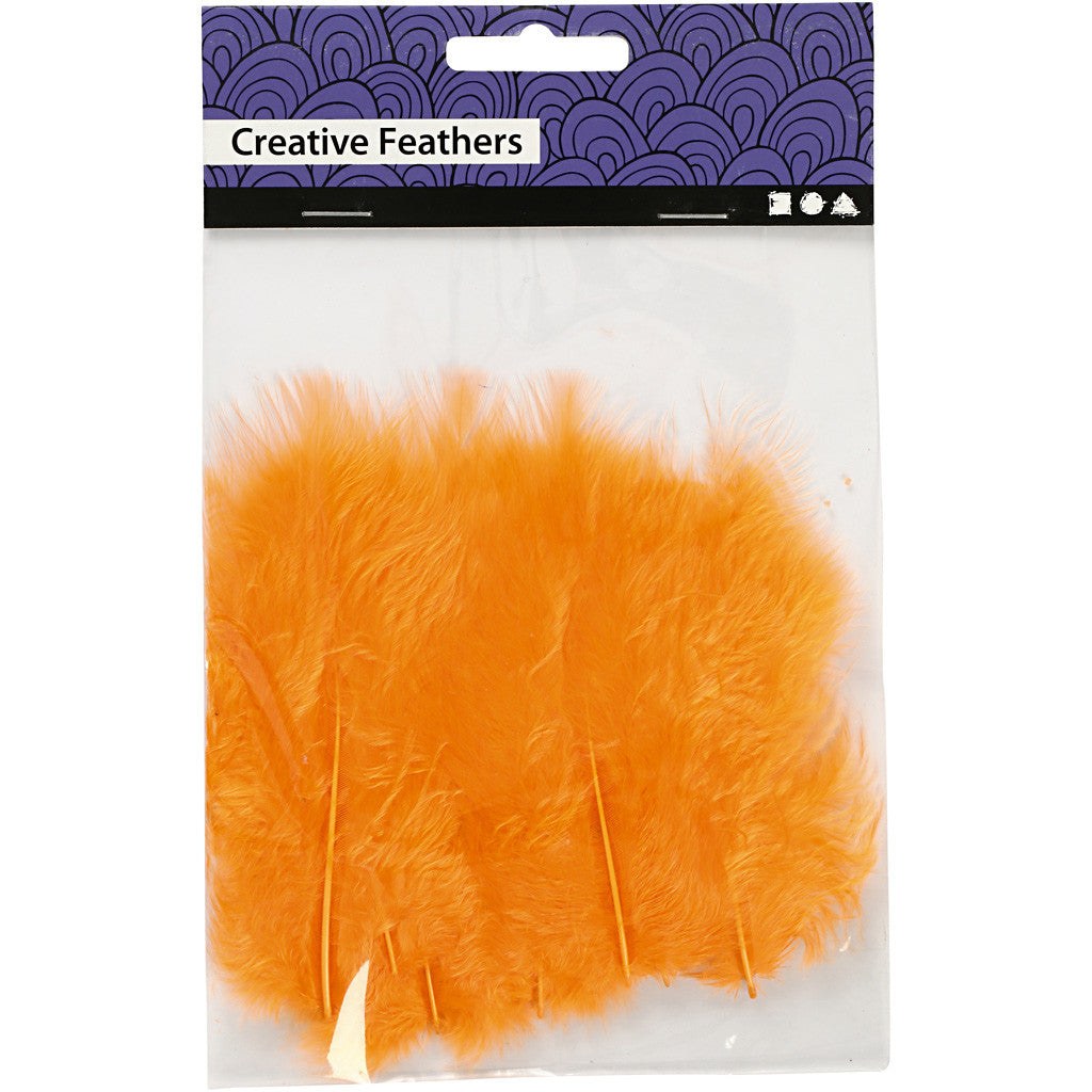 Duvet, dim. 5-12 cm, orange, 15 pièces/ 1 Pq. [HOB-51694]