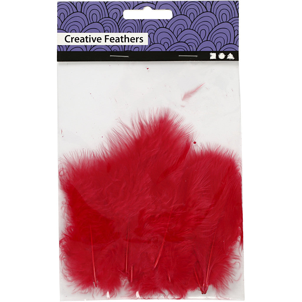 Duvet, dim. 5-12 cm, rouge, 15 pièces/ 1 Pq. [HOB-51696]