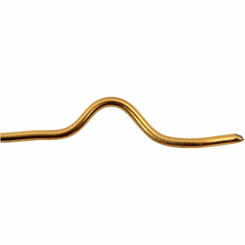 Fil d'aluminium, rond, ép. 3 mm, or, 29 m/ 1 rouleau [HOB-51721]