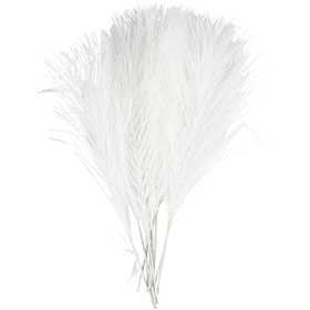 Plumes artificielles, L : 15 cm, L : 8 cm, blanc, 10 pièces/ 1 Pq. [HOB-518050]
