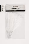 Plumes artificielles, L : 15 cm, L : 8 cm, blanc, 10 pièces/ 1 Pq. [HOB-518050]