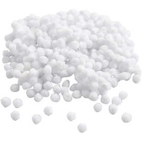 Pompons, d 5 mm, blanc, 550 pièces/ 1 Pq. [HOB-51852]