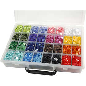 Mini-mosaïques, dim. 5x5+10x10 mm, ép. 2 mm, 32x25 gr/ 1 Pq. [HOB-51922]