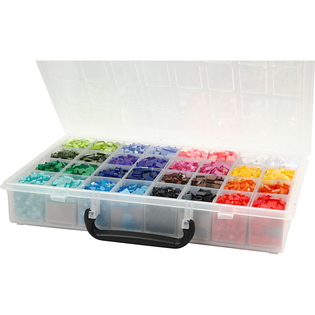 Mini-mosaïques, dim. 5x5+10x10 mm, ép. 2 mm, 32x25 gr/ 1 Pq. [HOB-51922]