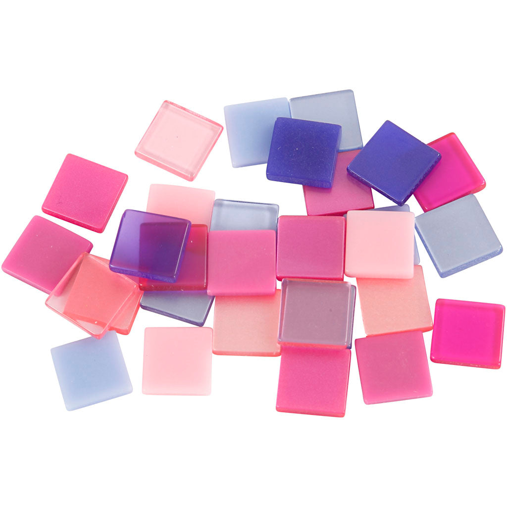 Mini Mosaic, size 10x10 mm, thickness 2 mm, lilac/dark lilac, 25 g