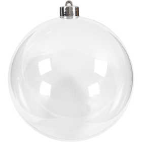Boule à décorer, d 13,6 cm, transparent, 1 pièce [HOB-52118]