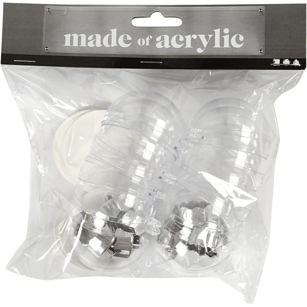 Boule à décorer, d 5 cm, transparent, 10 pièces/ 1 Pq. [HOB-52143]