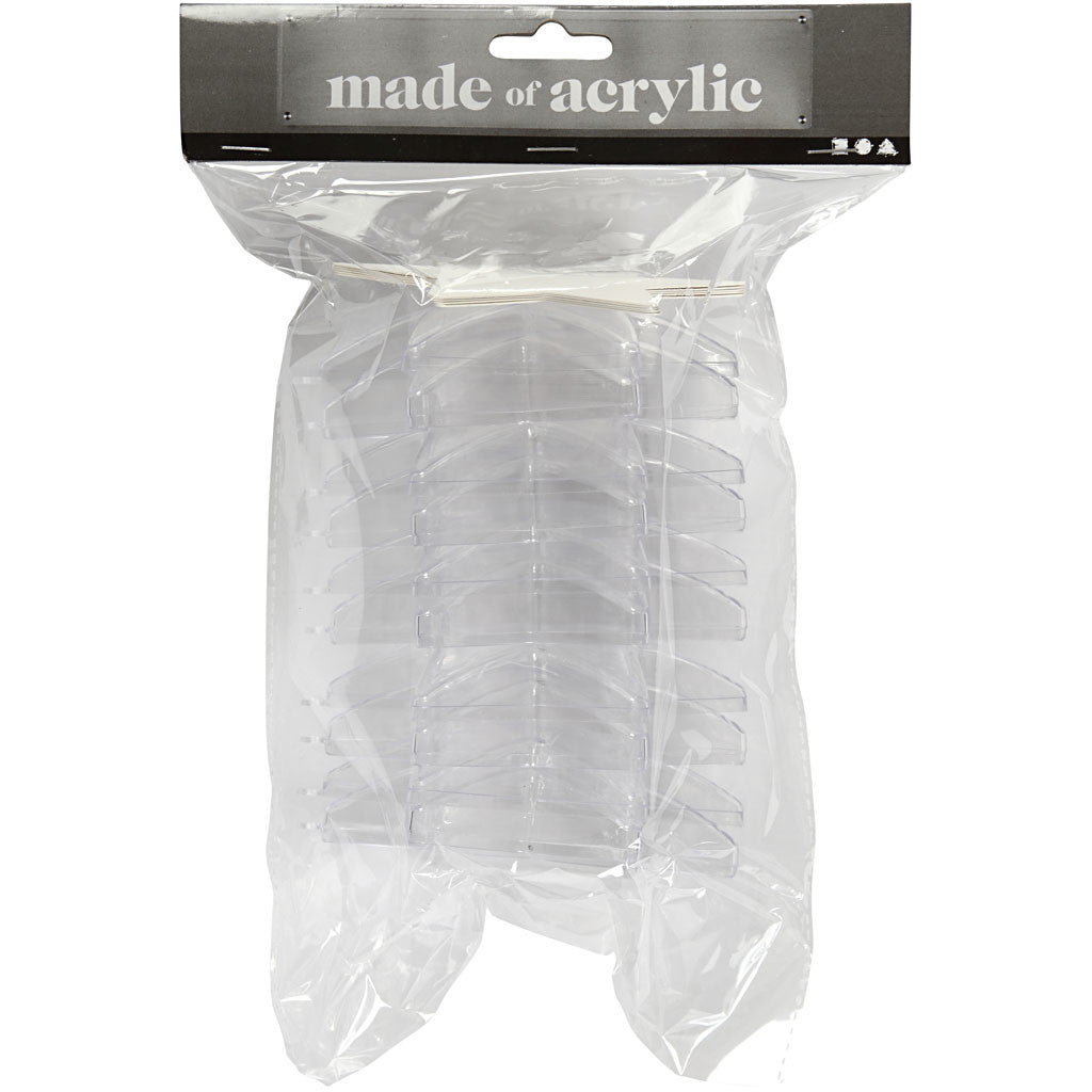 Étoile-déco, H : 10 cm, transparent, 5 pièces/ 1 Pq. [HOB-52153]