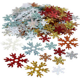 Paillettes, dim. 25+45 mm, ass. de couleurs, 250 gr/ 1 Pq. [HOB-52181]