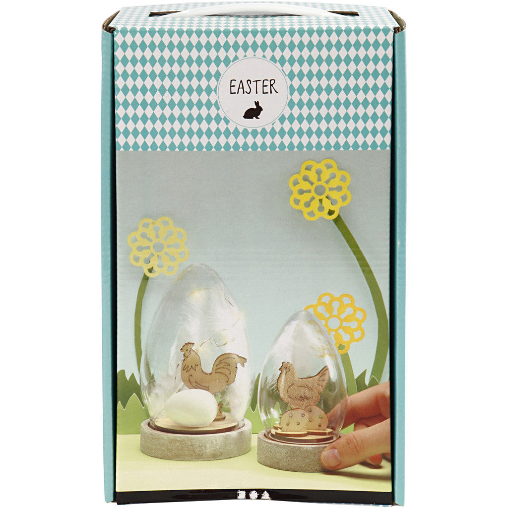 Cloches avec décoration intérieure, H : 12+15,5 cm, 2 pièces/ 1 Pq. [HOB-52188]