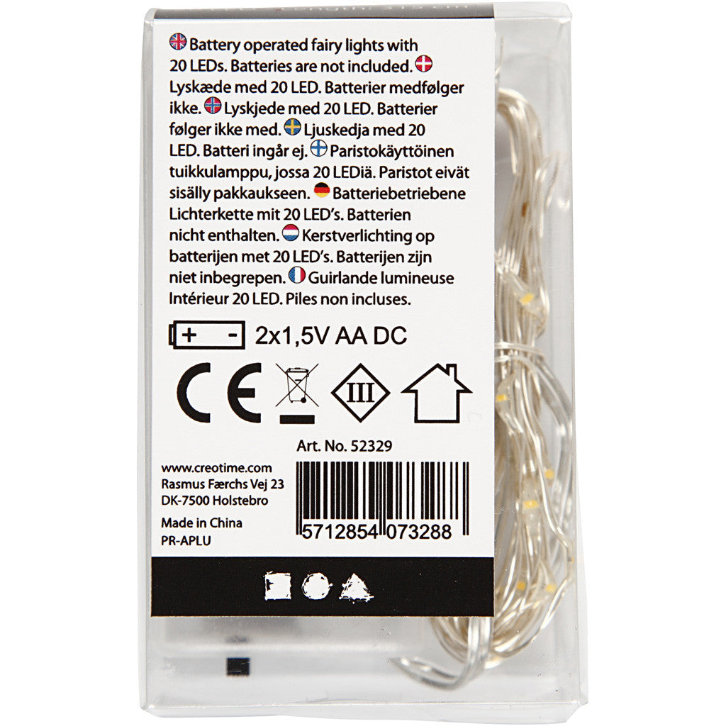 Guirlande LED, L : 3,15 M, argent, 1 pièce [HOB-52329]