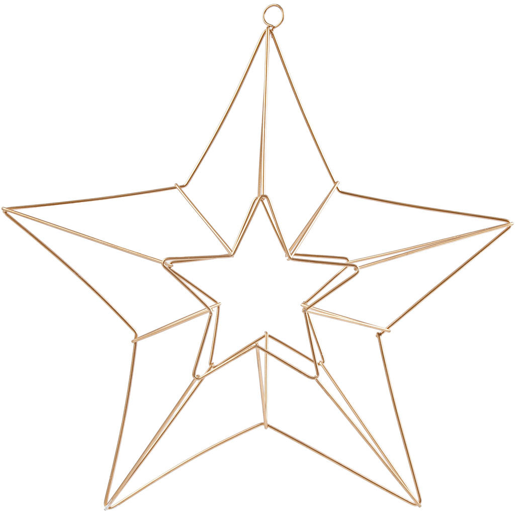 Hanging ornament, star, size 34x30 cm, brass