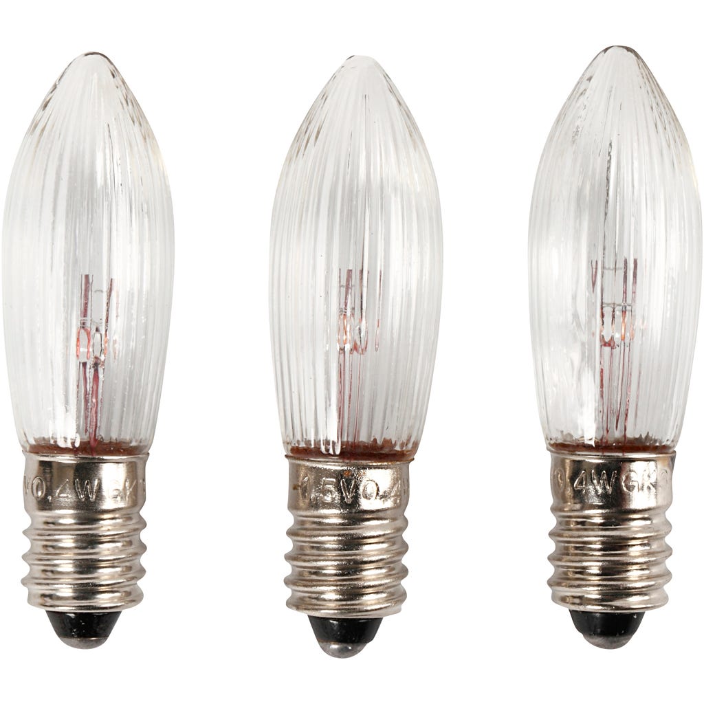 Ampoules LED, H : 45 mm, d 15 mm, 3 pièces/ 1 Pq. [HOB-52371]