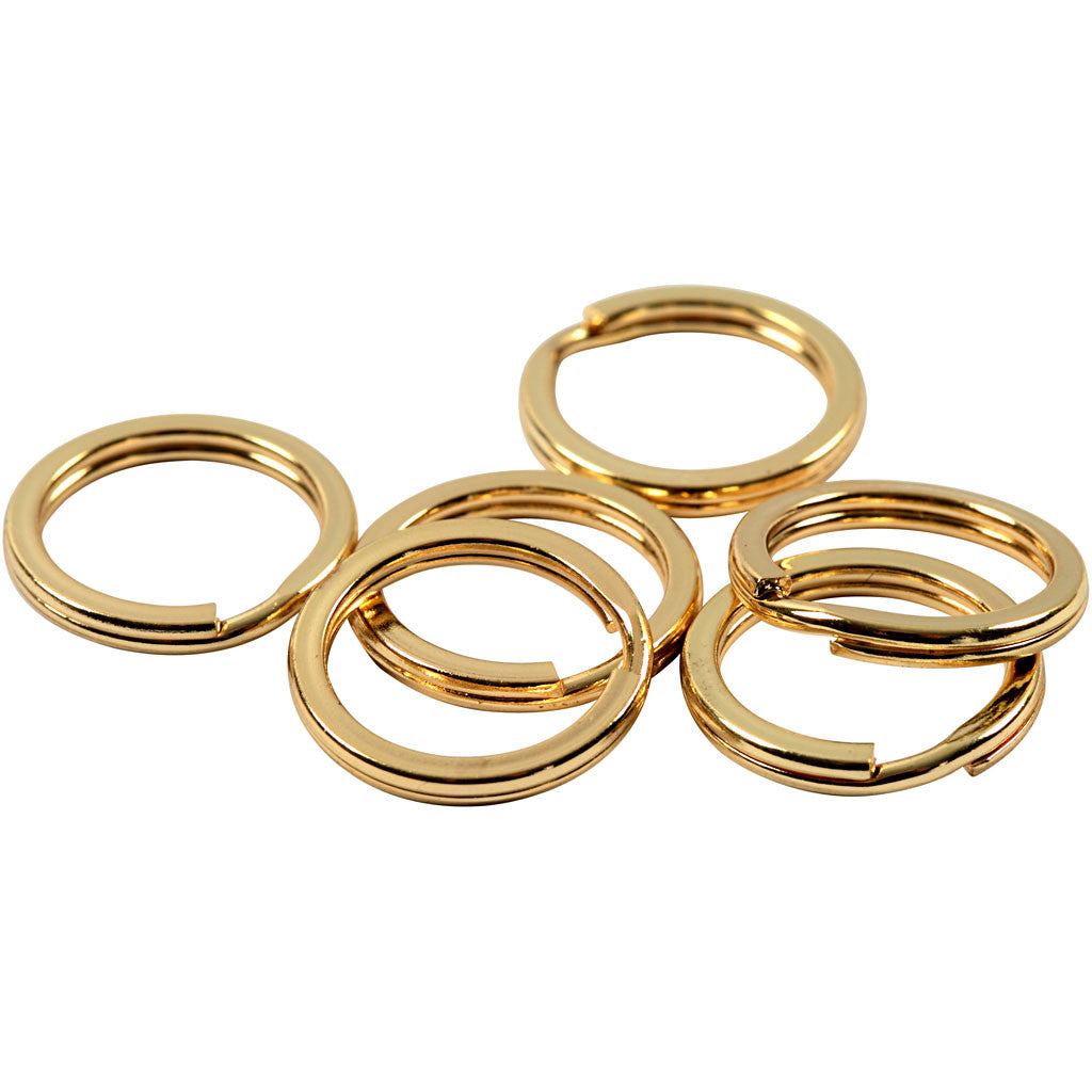 Anneaux brisés, d 15 mm, doré, 15 pièces/ 1 Pq. [HOB-52610]
