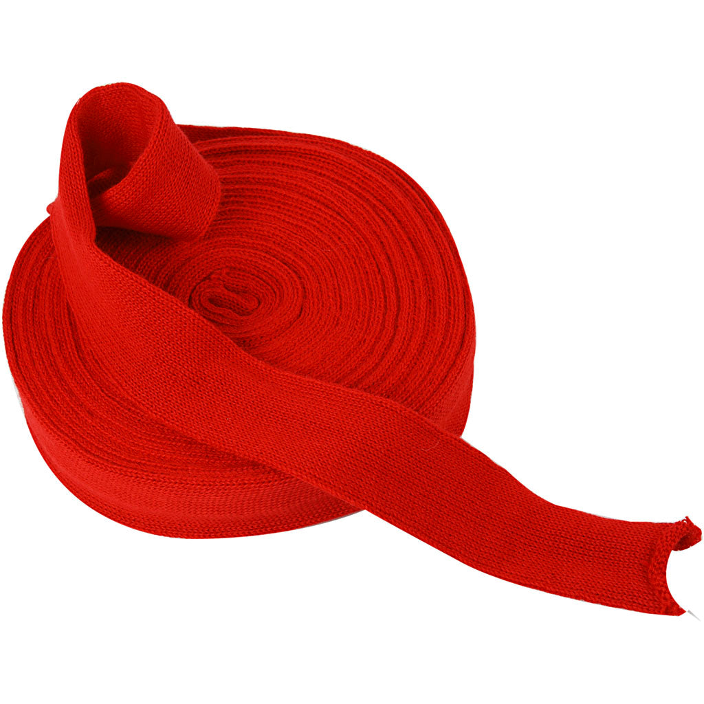 Tricot tubulaire, L : 40 mm, rouge cerise, 10 m/ 1 rouleau [HOB-53041]