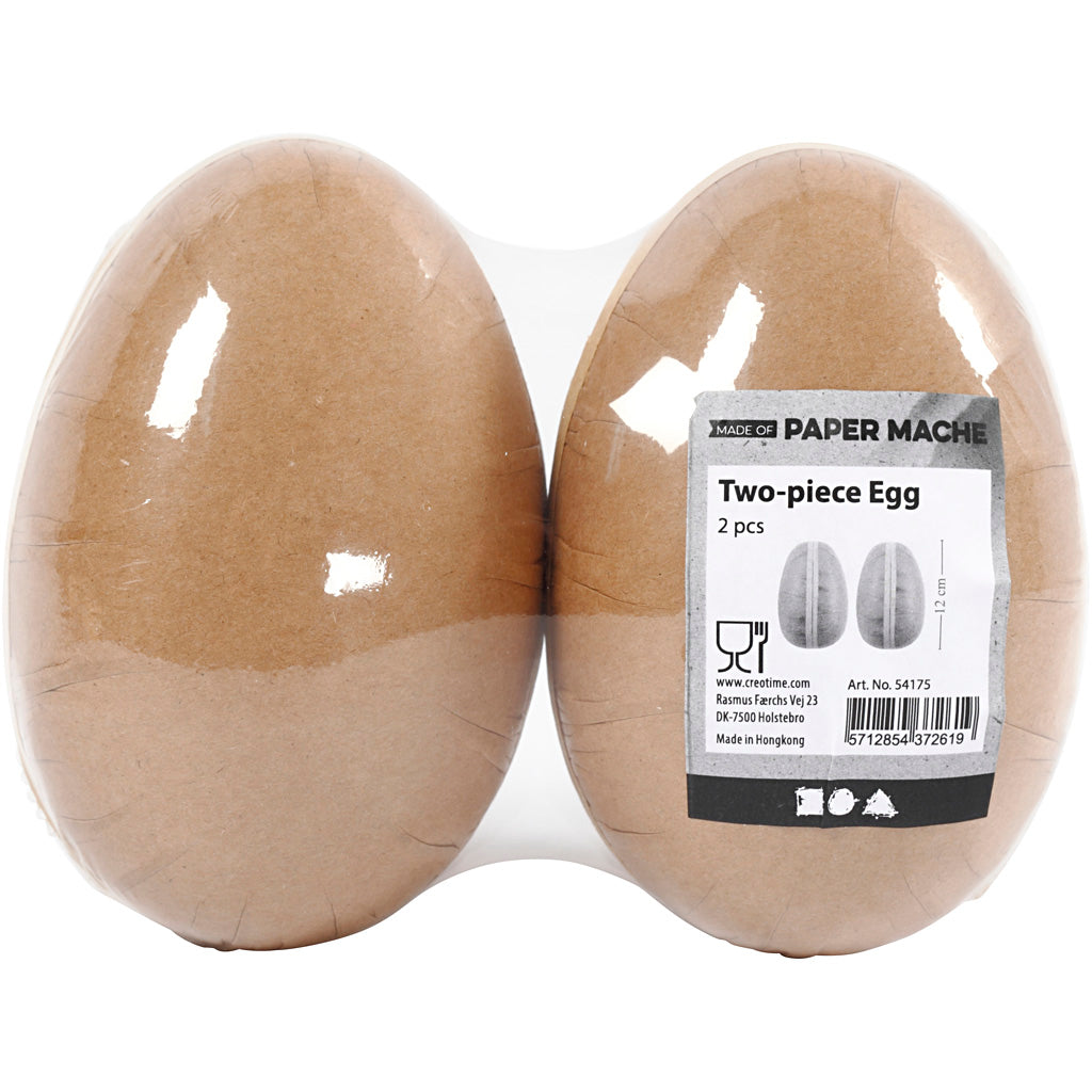 Oeufs en deux parties, L : 12 cm, 2 pièces/ 1 Pq. [HOB-54175]