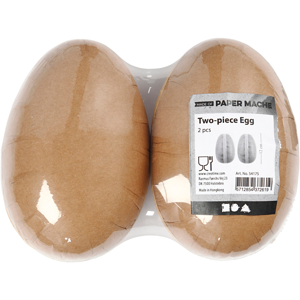 Oeufs en deux parties, L : 12 cm, 2 pièces/ 1 Pq. [HOB-54175]