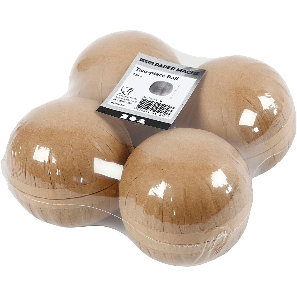 Boule en deux parties, d 8 cm, 4 pièces/ 1 Pq. [HOB-54176]