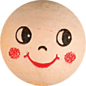 Boules de coton avec visages, d 22 mm, beige clair, 10 pièces/ 1 Pq. [HOB-542220]