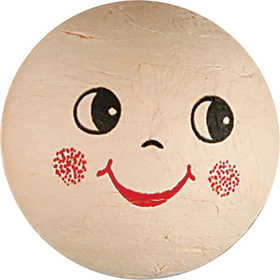 Boules de coton avec visages, d 40 mm, beige clair, 5 pièces/ 1 Pq. [HOB-542401]