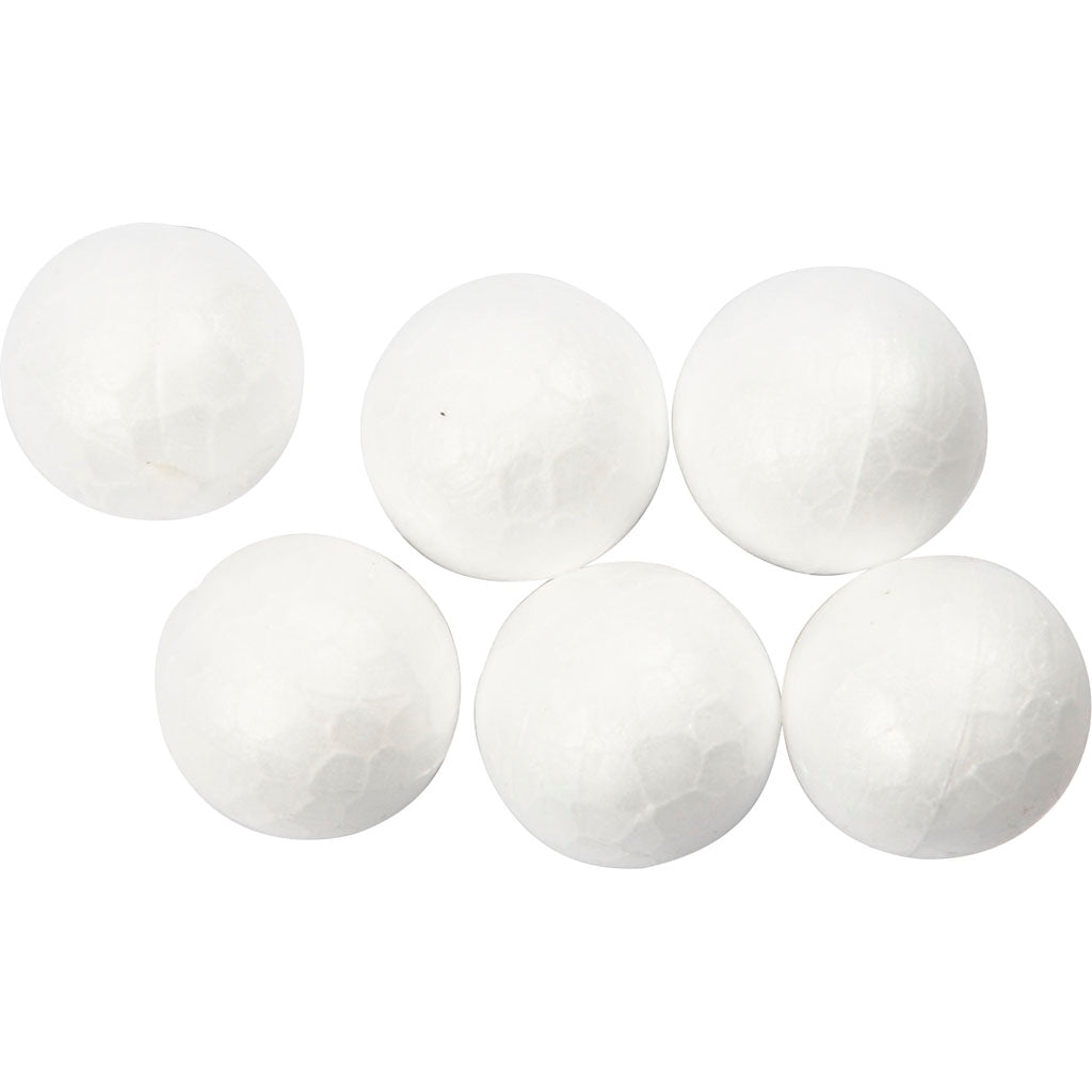 Polystyrene Balls, dia. 1,5 cm, white, 200 pc