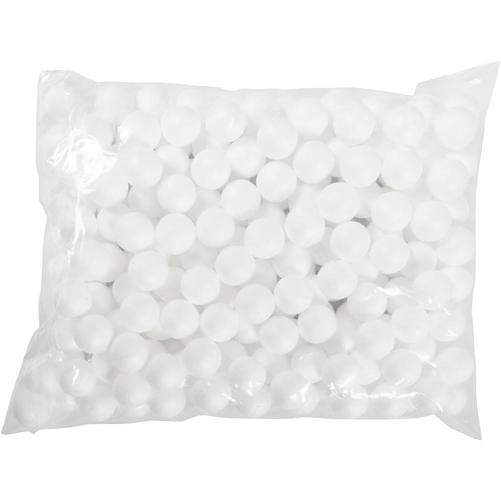 Boules en polystyrène, d 2 cm, blanc, 200 pièces/ 1 Pq. [HOB-543000]
