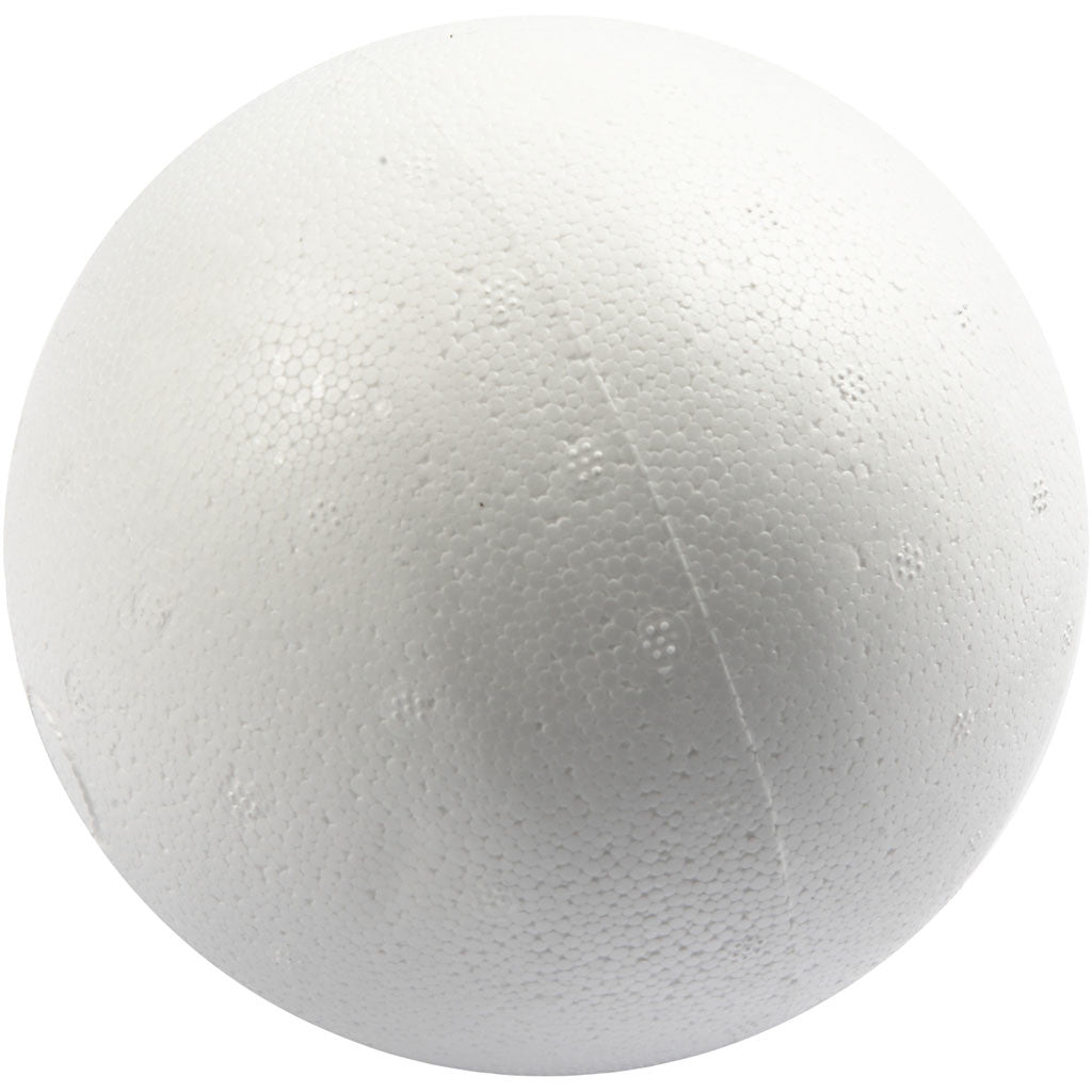 Boules en polystyrène, d 12 cm, blanc, 5 pièces/ 1 Pq. [HOB-54313]