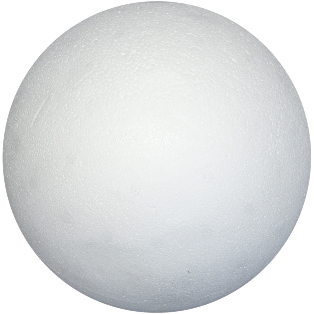 Boules en polystyrène, d 14,8 cm, blanc, 1 pièce [HOB-54314]