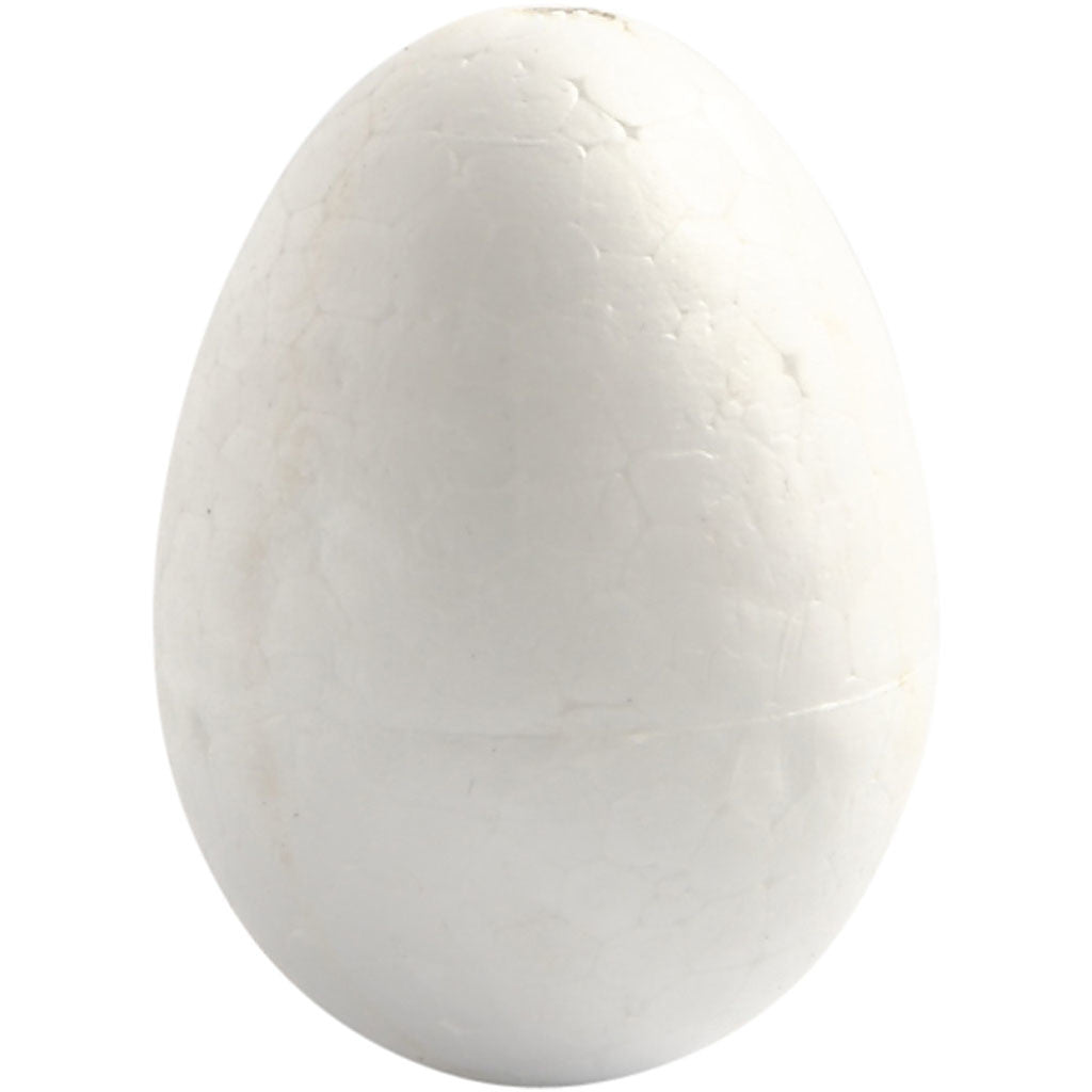 Oeufs en polystyrène, H : 4,8 cm, blanc, 100 pièces/ 1 Pq. [HOB-54319]