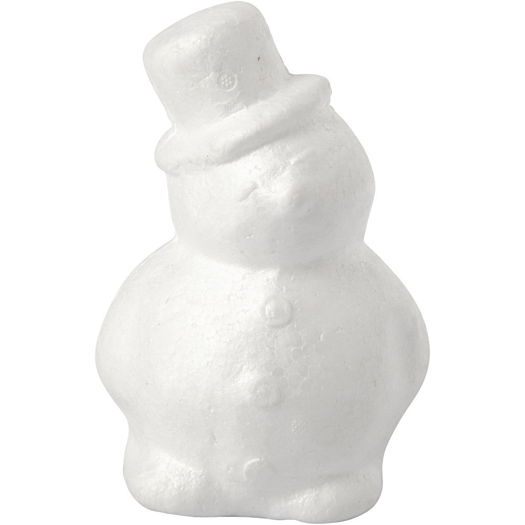 Bonhomme de neige, H : 17 cm, blanc, 1 pièce [HOB-54338]