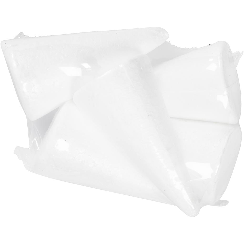 Cônes en polystyrène, H : 11 cm, d 5,5 cm, blanc, 5 pièces/ 1 Pq. [HOB-543580]