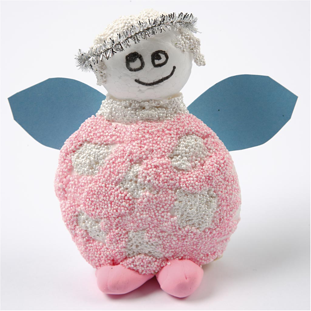 Boules et Oeufs en Polysytrène, dim. 1,5-6,1 cm, blanc, 550 pièces/ 1 Pq. [HOB-54379]