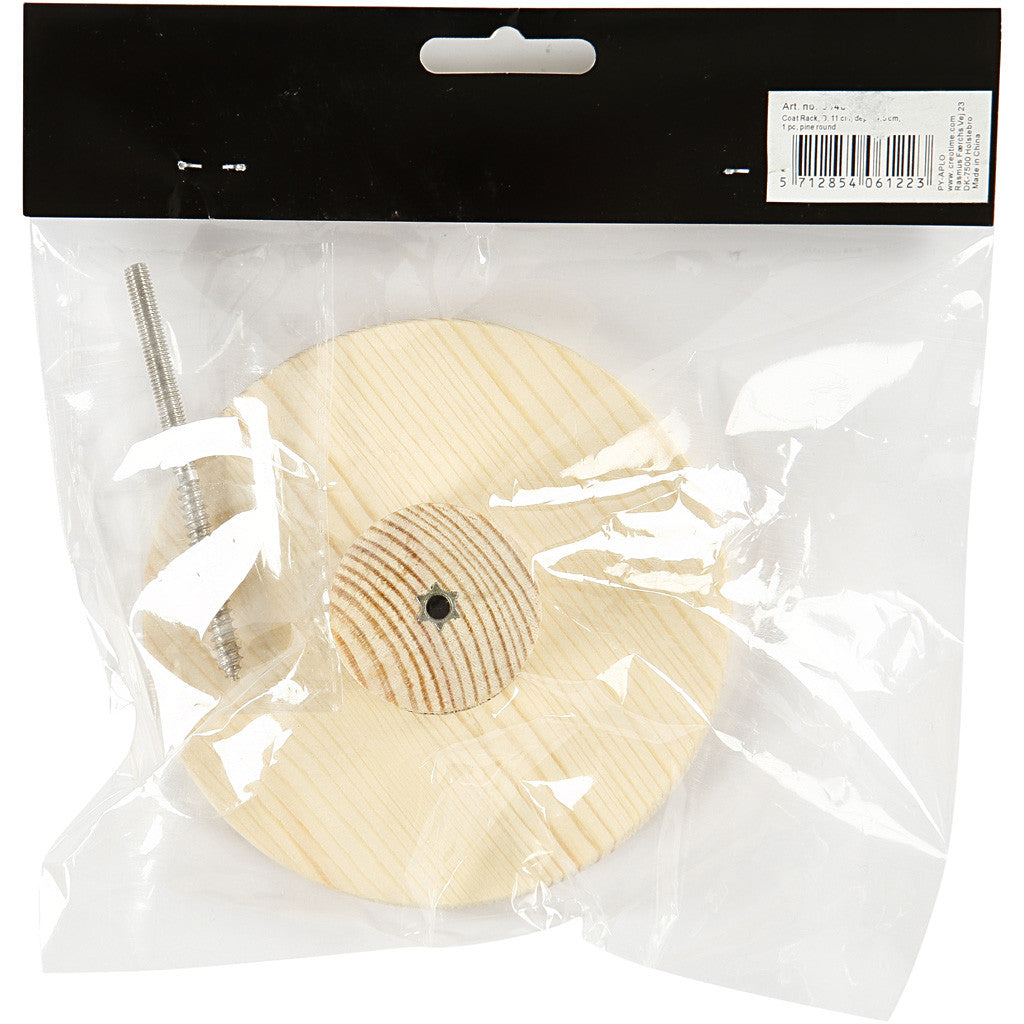 Porte-manteau, rond, P: 4,5 cm, d 11 cm, 1 pièce [HOB-54406]